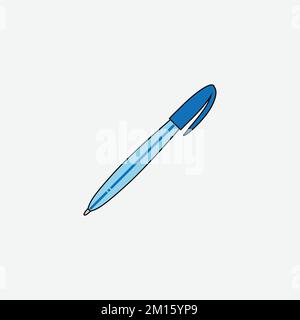 Ball Point Pen Icon. Office Concept, Cartoon of Sickle Vector Icon for Web Design Isolated on White Background - Vector. Vector illustration Stock Vector