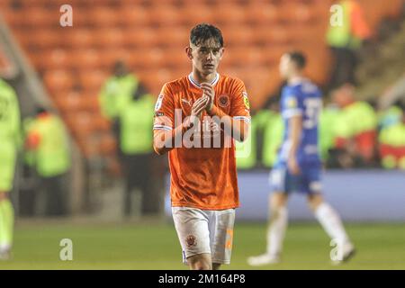 Blackpool, UK. 10th Dec, 2022. Charlie Patino #28 of Blackpool during the Sky Bet Championship match Blackpool vs Birmingham City at Bloomfield Road, Blackpool, United Kingdom, 10th December 2022 (Photo by Mark Cosgrove/News Images) in Blackpool, United Kingdom on 12/10/2022. (Photo by Mark Cosgrove/News Images/Sipa USA) Credit: Sipa USA/Alamy Live News Stock Photo