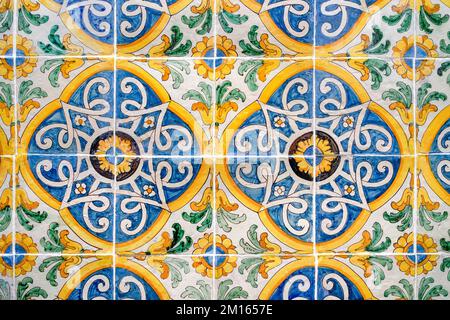 Handmade mosaic tiles of the Harem in Topkapi Palace, Istanbul. Stock Photo