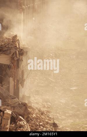 demolition of an old building Stock Photo