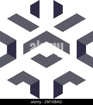 Hexagonal negative space logo Stock Vector Image & Art - Alamy