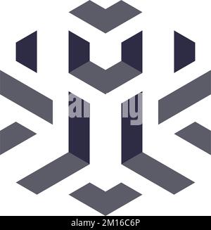 Hexagonal negative space logo Stock Vector Image & Art - Alamy