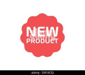 New Product, label or sticker, sign logo design. Label badge with commerce information and marketing message vector design and illustration. Stock Vector