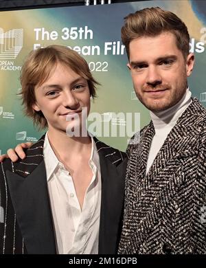 Reykjavik, Iceland. 10th Dec, 2022. actor Eden Dambrine and director Lukas Dhont of the film Close pictured at the red carpet of the European Film Awards in Reykjavik, Iceland, on Saturday 10 December 2022. BELGA PHOTO AURELIE MOERMAN Credit: Belga News Agency/Alamy Live News Stock Photo