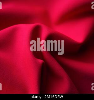Closeup red jersey, soft fabric background. Stock Photo