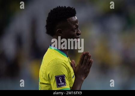 Doha, Brazil. 10th Dec, 2022. Qatar - Doha - 12/09/2022 - 2022 WORLD CUP, CROATIA X BRAZIL - Vinicius Junior player from Brazil during a match against Croatia at Education City stadium for the 2022 World Cup championship. Photo: Pedro Martins/AGIF/Sipa USA Credit: Sipa USA/Alamy Live News Stock Photo