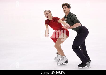 Turin, Italy. 10 December 2022. Piper Gilles, Paul Poirier of Canada compete in the Ice Dance Free Dance during day three of the ISU Grand Prix of Figure Skating Final. Credit: Nicolò Campo/Alamy Live News Stock Photo