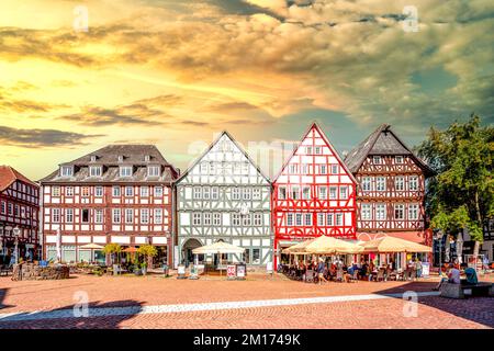 Old city of Gruenberg, Hessen, Germany Stock Photo