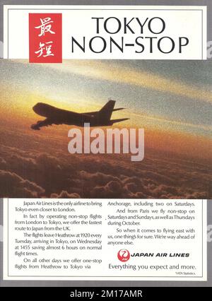 Japan airlines vintage magazine advertisement Japan airways