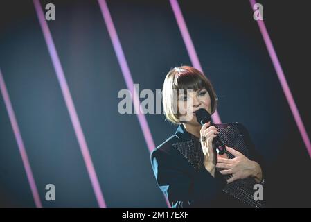 December 10, 2022, Naples, Italy: The Italian singer Alessandra Amoroso  performs live at the PalaPartenope with her Tutto Accade Tour 2022. (Credit  Image: © Paola Visone/Pacific Press via ZUMA Press Wire Stock Photo - Alamy