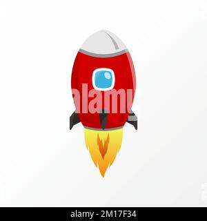 Simple and unique Glide rocket Image graphic icon logo design abstract concept vector stock. Can be used as a symbol related to tech or transportation Stock Vector