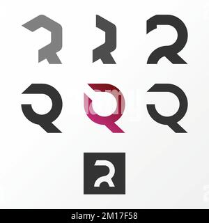 letter or word R unique font Image graphic icon logo design abstract concept vector stock. Can be used as a symbol related to the initial or monogram Stock Vector