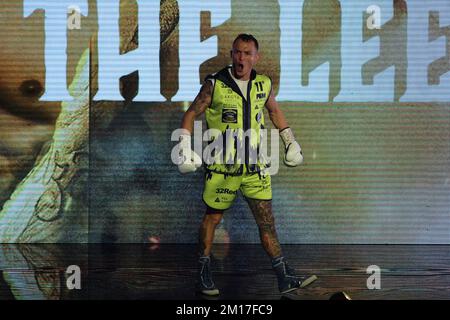 Leeds, UK. 11th Dec, 2022. First Direct Arena Leeds, Leeds, West Yorkshire, 10th December 2022. Josh Warrington during the Josh Warrington vs Luis Alberto Lopez fight for the IBF World Featherweight Title. Credit: Touchlinepics/Alamy Live News Stock Photo