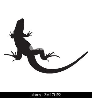 Lizard Art Silhouette Stock Vector