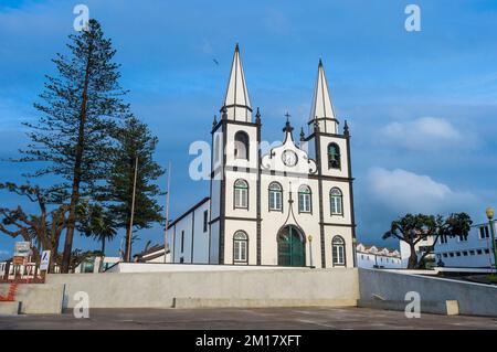 Church of Santa Maria, Island of Pico, Azores, Portugal, Europe Stock Photo