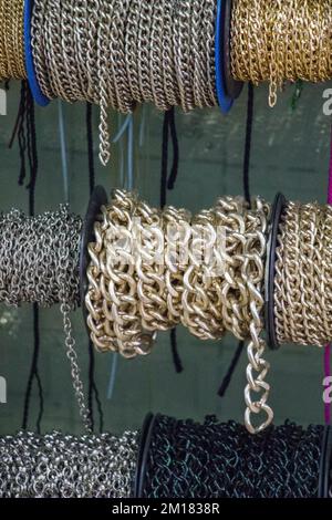 Rolls Of Decorative Chains In View Stock Photo, Picture and Royalty Free  Image. Image 100099160.