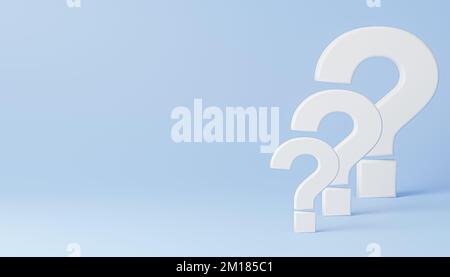 Question mark symbol on pink background. White question mark symbol on blue background. Question , answers, Problem, solution, confusion counseling. c Stock Photo