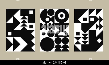 Bauhaus style poster Stock Vector