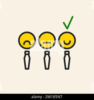 Job candidate selection icon Stock Vector