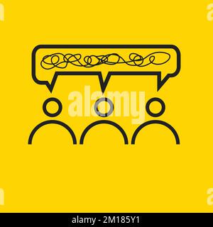 Meeting, exchange of experience line icon Stock Vector