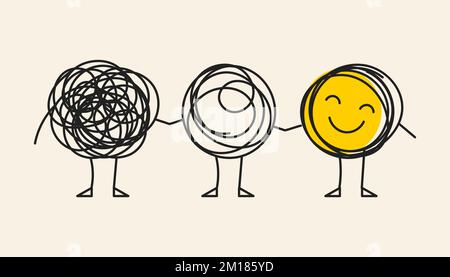 Help friend, life coaching, mentoring, problem solving Stock Vector