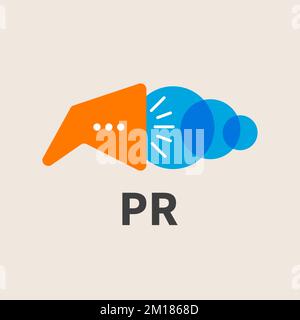 Megaphone, speaker logo, pr icon Stock Vector