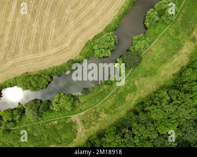 An aerial view of River Avon near Bristol , UK Stock Photo