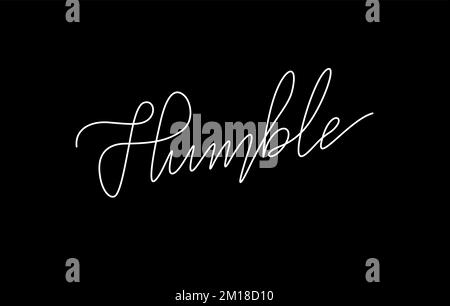 humble word lettering design in continuous line drawing vector Stock Vector