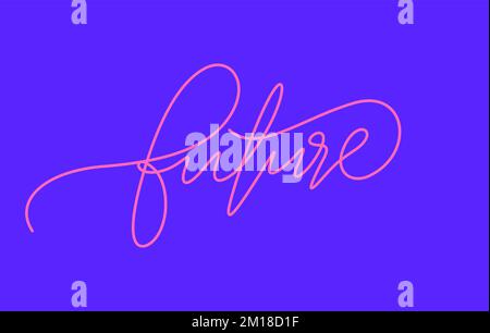 future word lettering design in continuous line drawing vector Stock Vector