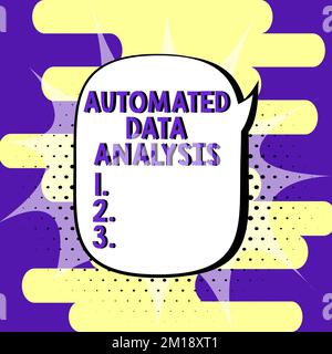 Writing displaying text Automated Data Analysis. Concept meaning Artificial intelligence and deep learning technology Stock Photo