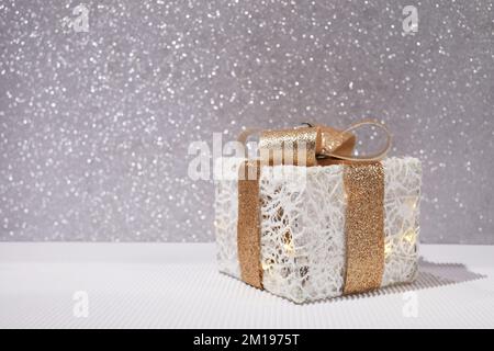Boxing day. Gift box on white background Stock Photo