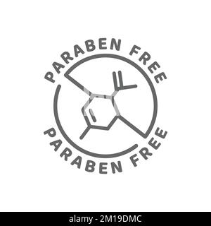 Paraben free vector icon. Ingredients label badge, no parabens. Stock Vector