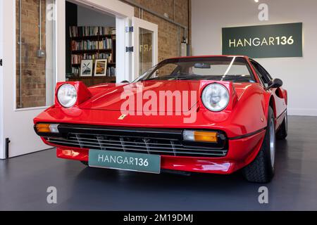 Hangar 136 - Ferrari 308 GTB, on display at the October Scramble held at the Bicester Heritage Centre on the 9th October 2022. Stock Photo