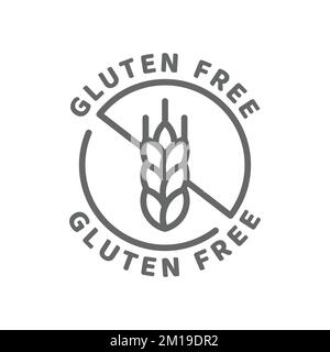 Gluten free vector icon. Ingredients label badge, no gluten. Stock Vector