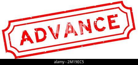 Grunge red advance word rubber seal stamp on white background Stock Vector