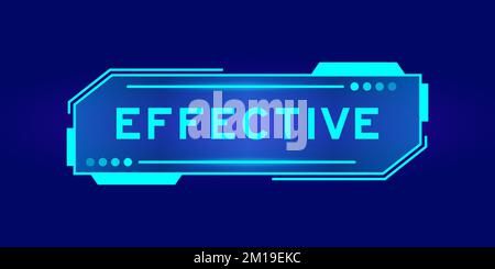 Futuristic hud banner that have word effective on user interface screen on blue background Stock Vector