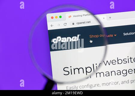 Ostersund, Sweden - Okt 6, 2022: cPanel homepage on a computer screen. cPanel is a web hosting control panel software developed by cPanel, LLC. Stock Photo