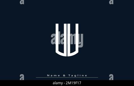 Alphabet letters Initials Monogram logo UU Stock Vector