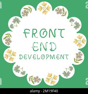 Inspiration showing sign Front End Development. Conceptual photo Altering data to graphical interface for user to view Stock Photo