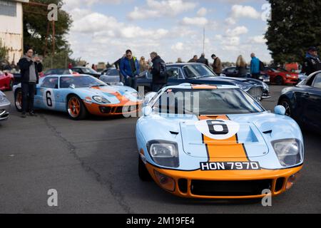 GT40 Le Mans Coupe ‘HON 797D’ on display at the October Scramble held at the Bicester Heritage Centre on the 9th October 2022 Stock Photo