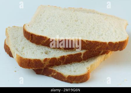 Slices of Tiger bread on a white background Stock Photo