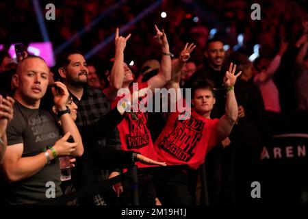 Las Vegas, Nevada, United States. 10th Dec, 2022. T-Mobile Arena LAS VEGAS, NV - DECEMBER 10: Supporters of Paddy Pimblett celebrates during the UFC 282 event at T-Mobile Arena on December 10, 2022 in Las Vegas, Nevada, United States. (Photo by Louis Grasse/PxImages) (Louis Grasse/SPP) Credit: SPP Sport Press Photo. /Alamy Live News Stock Photo