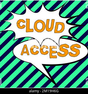 Text caption presenting Cloud Access. Word Written on Software tool between the organization and the provider Stock Photo