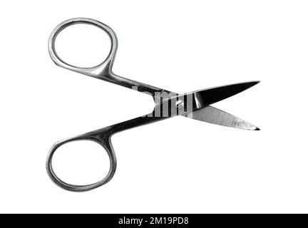 Scissors for manicure on a white background. scissors isolate Stock Photo
