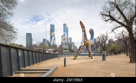 Melbourne, Victoria, Australia - Tanderrum Bridge by John Wardle Architects Stock Photo