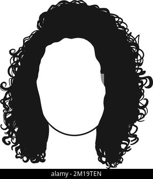 curly hair silhouette png