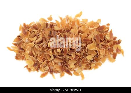 Lily bulb herb used in Chinese herbal plant medicine. Treats coughs, dry throats, respiratory conditions, insomnia, heart palpitations. Bai he. Lilium Stock Photo