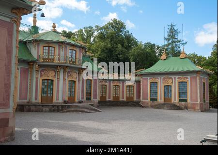 The Chinese Pavilion, Drottningholm Palace, Ekerö Municipality, Stockholm County, Sweden Stock Photo