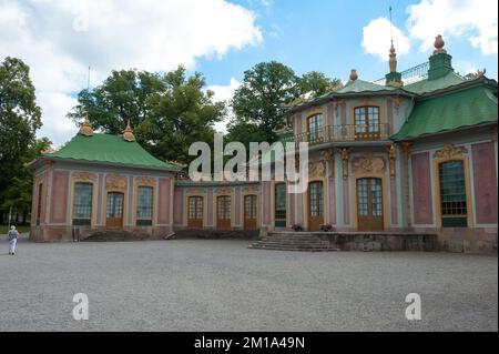 The Chinese Pavilion, Drottningholm Palace, Ekerö Municipality, Stockholm County, Sweden Stock Photo