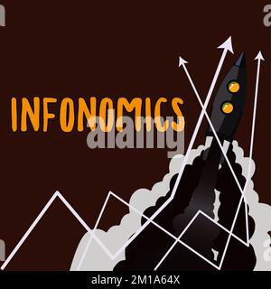 Writing displaying text Infonomics. Business showcase visual image used to represent information or data Stock Photo